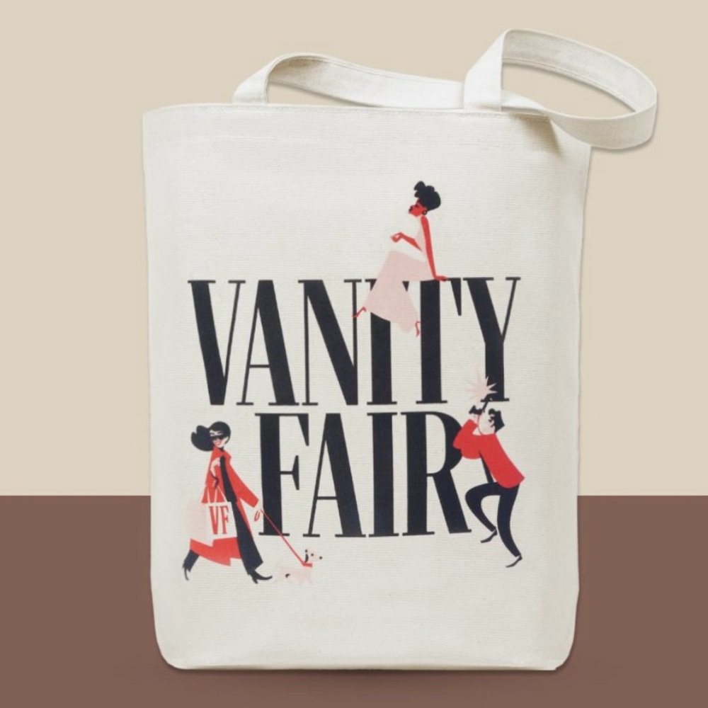 VANITY FAIR Limited Edition Bold Graphic Editorial Eco Friendly Canvas Tote